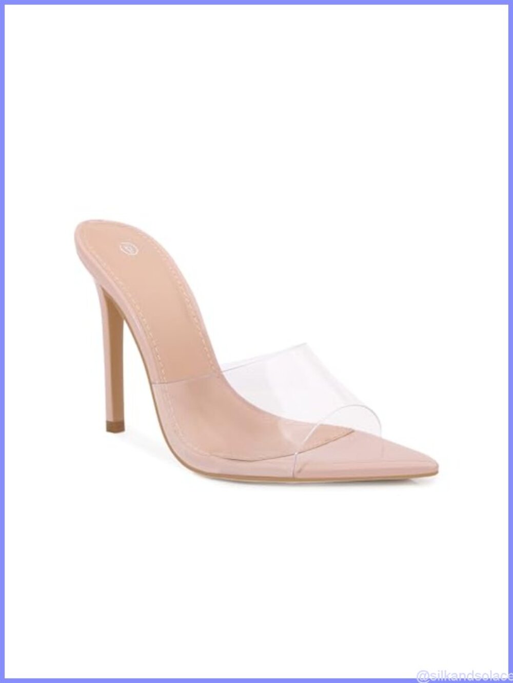 Clear Pointed Toe Stiletto Heels TPU Transparent Mules
